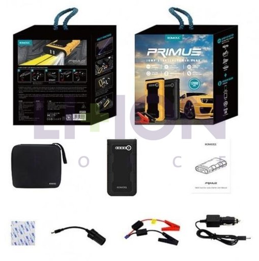 Power Bank Romoss Jump Starter 12000mAh Black - JS12-102-05 