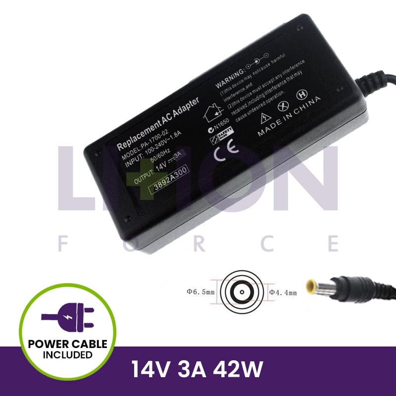 Carregador 14V 3A 42W - 6.0*4.4 Pin inside