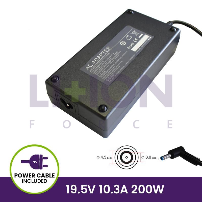 Carregador 19.5V 10.3A 200W - 4.5*3.0 Pin inside