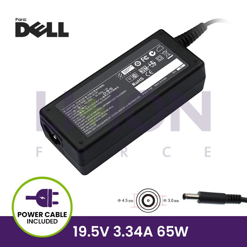 Carregador 19.5V 3.34A 65W - 4.5*3.0 Pin inside