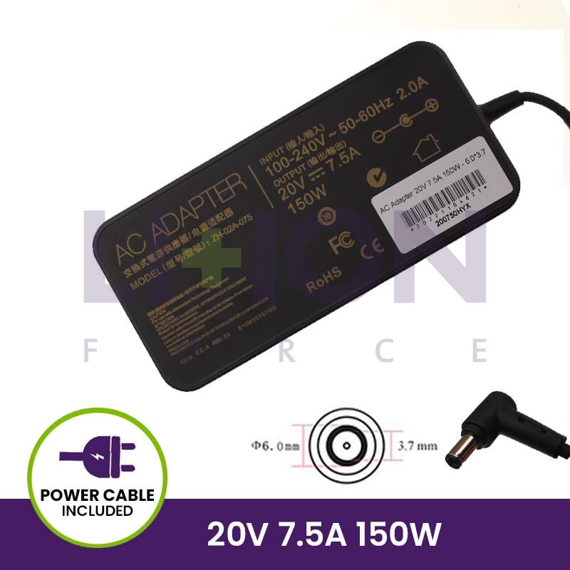 Carregador 20V 7.5A 150W - 6.0*3.7