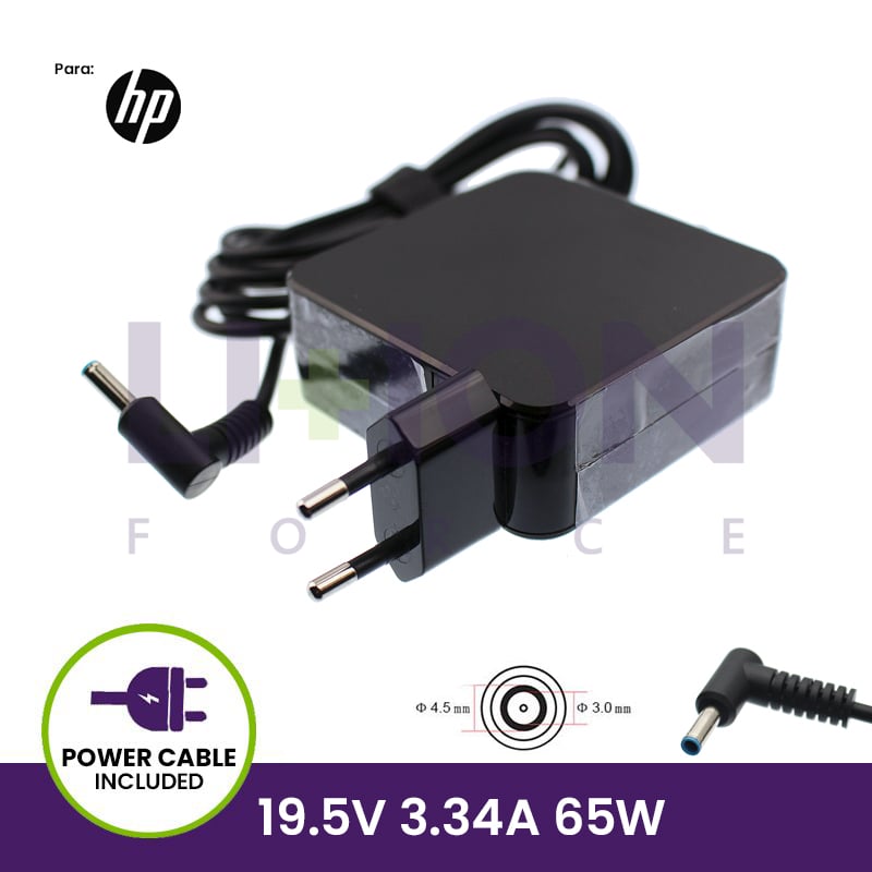 Carregador HP 19.5V 3.34A 65W Wall- 4.5*3.0 Pin inside    