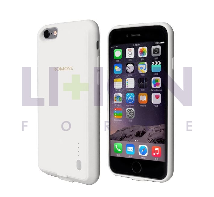 Back Case Romoss Encase iPhone 6/6S Plus White 2800mAh      
