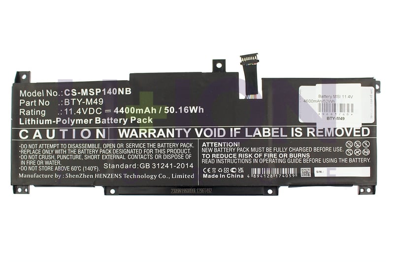 Bateria MSI BTY-M49 11.4V 4600mAh/52Wh