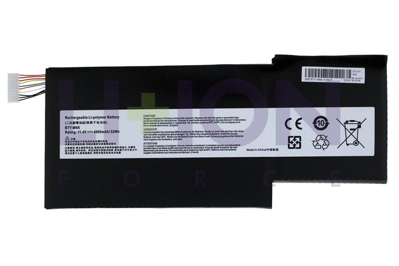 Bateria MSI BTY-M6K WS63 Series 11.4V 4500 mAh/51Wh