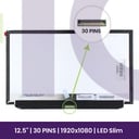 Ecrã LCD AUO 12.5 FHD - 1920×1080 - B125HAN02.2           