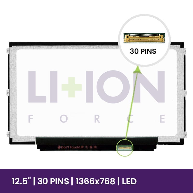 Ecrã LCD AUO 12.5 WXGA HD - 1366x768 LED - B125XTN02.0    