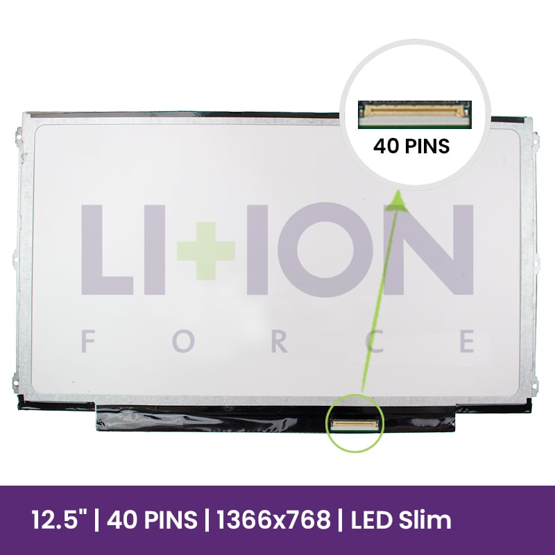 Ecrã LCD AUO 12.5 WXGA HD - 1366x768 LED - B125XW01 V.0   