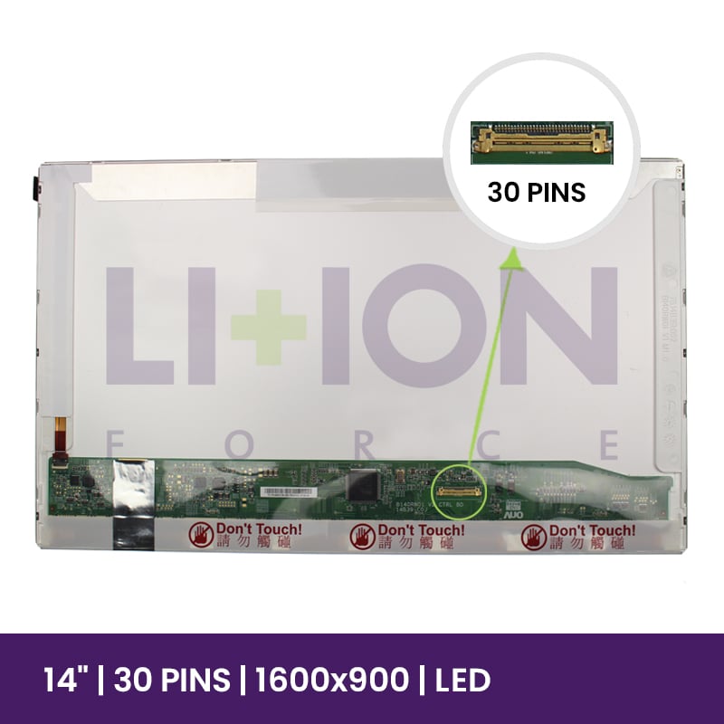 Ecrã LCD AUO 14 HD+ - 1600x900 LED Matte - B140RW01 V.2   