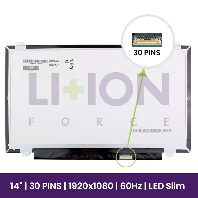 Ecrã LCD AUO 14" WUXGA Slim 1920x1080 - B140HTN01.E       