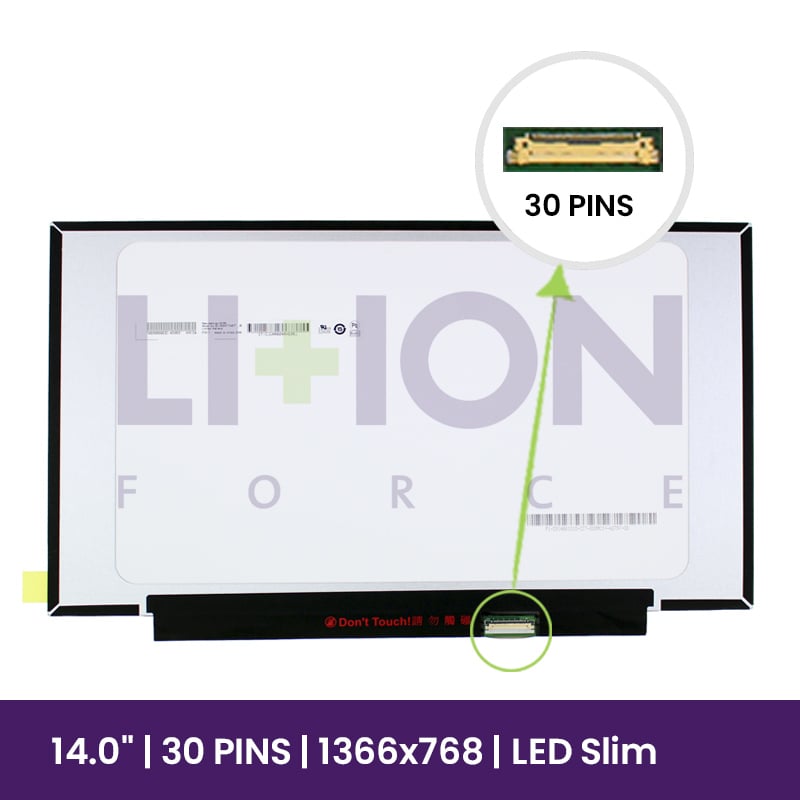 Ecrã LCD AUO 14" WXGA HD 1366x768 - B140XTN07.8           