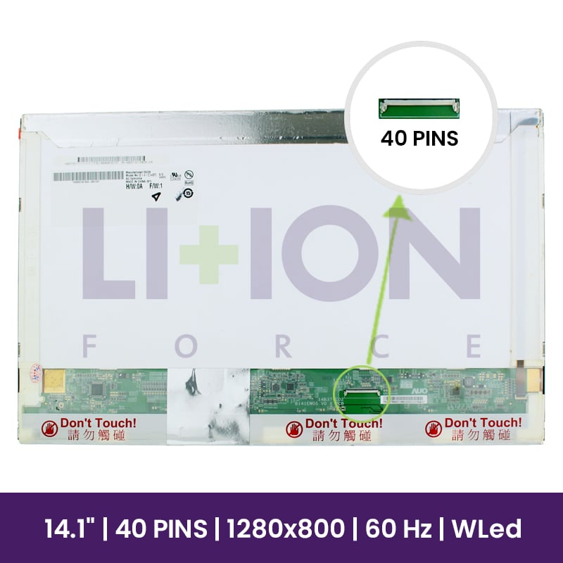 Ecrã LCD AUO 14.1" WXGA 1280x800 - B141EW05 V.3           