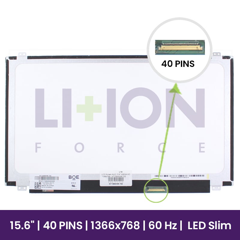 Ecrã LCD AUO 15.6" WXGA HD 1366x768 - NT156WHM-T00        