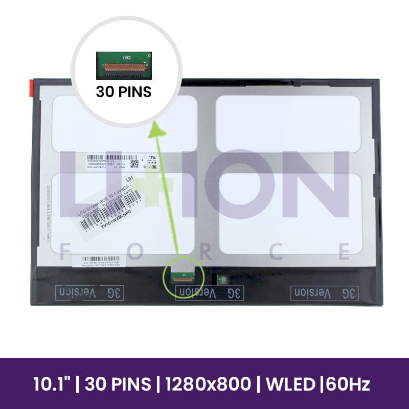 Ecrã LCD BOE 10.1 WXGA - 1280×800 - TV101WXM-NP0          