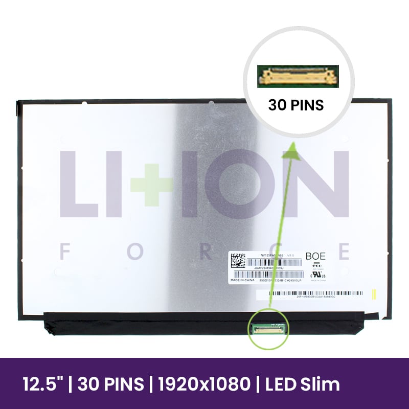 Ecrã LCD BOE 12.5 WXGA HD - 1366x768 LED - NV125FHM-N82   