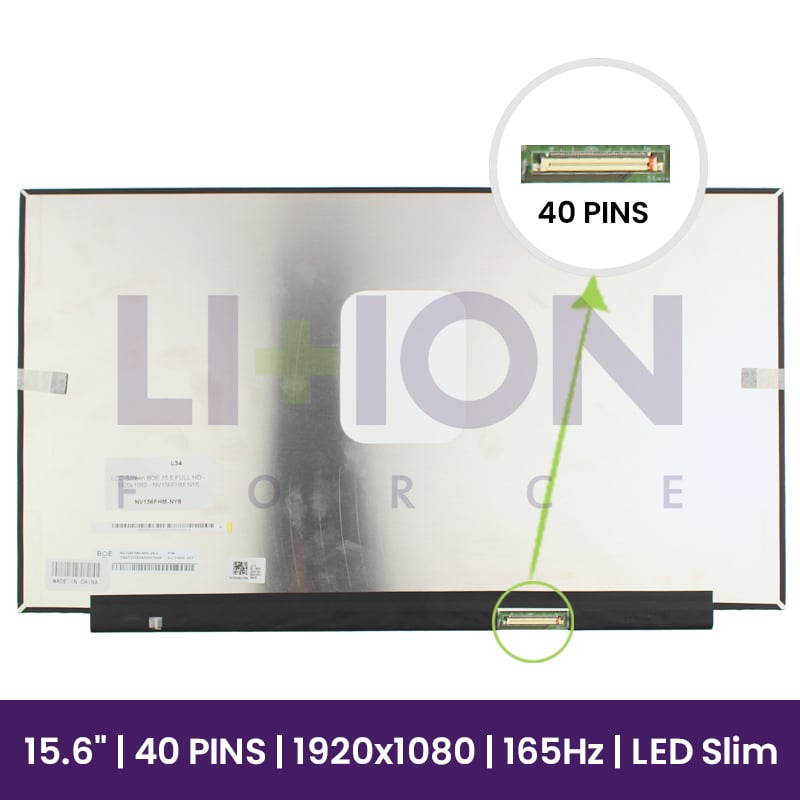 Ecrã LCD BOE 15.6 FULL HD - 1920x1080 - NV156FHM-NY8      
