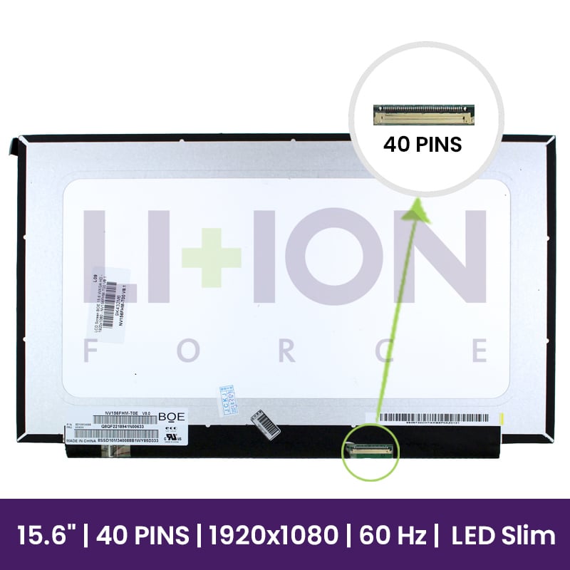 Ecrã LCD BOE 15.6 WXGA HD - 1920x1080 - NV156FHM-T00 V8.1 