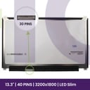 Ecrã LCD Chi Mei 13.3" QHD+ 3200x1800 - LP133QD1-SPB2     
