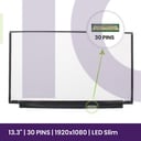 Ecrã LCD Chi Mei 13.3" WUXGA 1920×1080 - N133HCE-GP1      