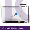 Ecrã LCD Chi Mei 14" WUXGA Slim 1920x1080 - N140HCE-G52   