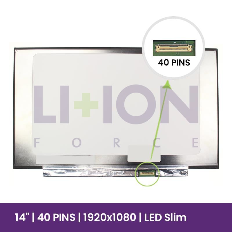 Ecrã LCD Chi Mei 14" WUXGA Slim 1920x1080 - N140HCN-EA1