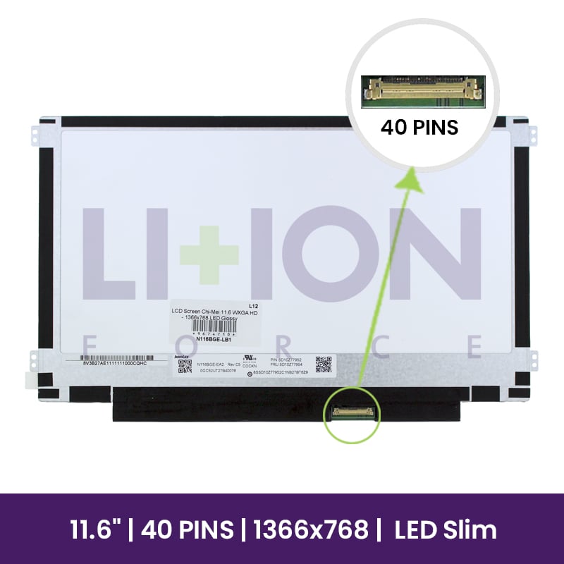 Ecrã LCD Chi-Mei 11.6 WXGA HD - 1366x768 LED Glossy       