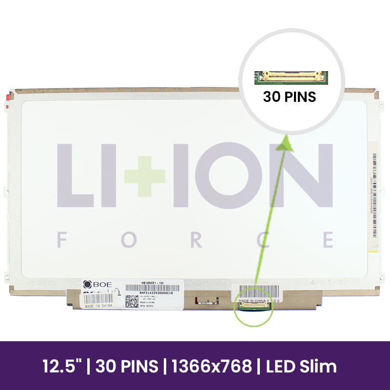 Ecrã LCD HB 12.5 WXGA HD - 1366x768 LED - HB125WX1-100    