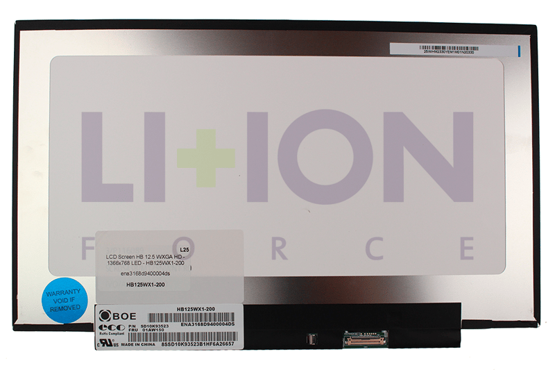 Ecrã LCD HB 12.5 WXGA HD - 1366x768 LED - HB125WX1-200