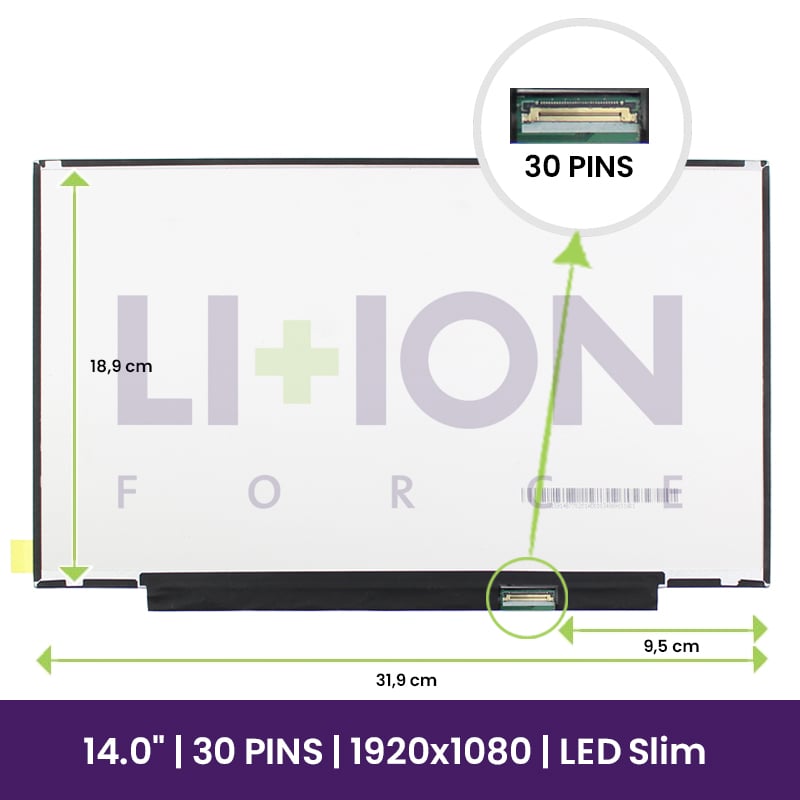 Ecrã LCD LG 14" WUXGA Slim 1920x1080 - B140HAN03.9