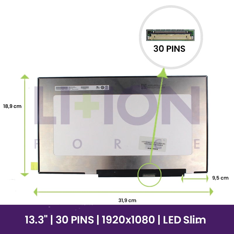 Ecrã LCD LG 14" WUXGA Slim 1920x1080 - B140HAN06.B        
