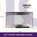Ecrã LCD LG 14" WUXGA Slim 1920x1080 - B140HAN06.B        