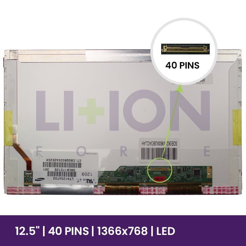 Ecrã LCD Samsung 12.5 WXGA HD - 1366x768 LED - LTN125AT02