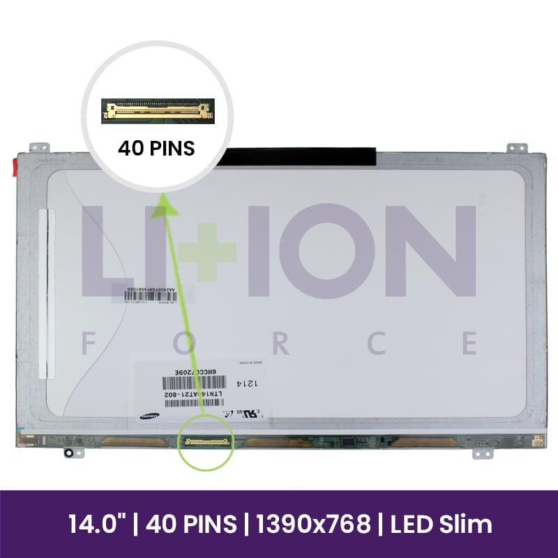 Ecrã LCD Samsung 14" WXGA 1366x768 LED GLOSSY - LTN140AT21