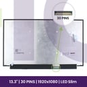 Ecrã LCD Sharp 13.3" Full HD 1920x1080 - LQ133M1JW41      
