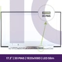 Ecrã LCD Innolux 17.3 FULL HD - 1920x1080 - N173HCE-E3C