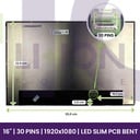 Ecrã LCD BOE 16" FULLHD 1920x1200 - NV160WUM-N45
